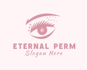 Perm - Woman Eyelash Cosmetics logo design