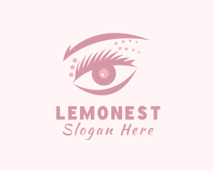 Makeup Tutorial - Woman Eyelash Cosmetics logo design