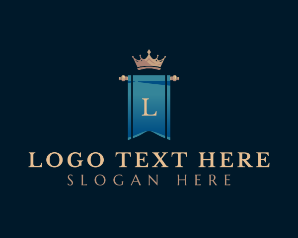 High End - Royal Crown Banner logo design