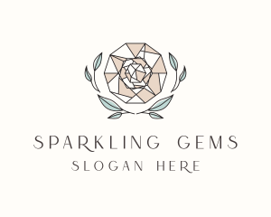 Gemstone Crystal Jewelry logo design