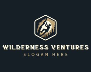 Mountain Rock Climbing logo design