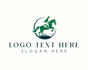 Barn - Equestrian Horse Race logo design