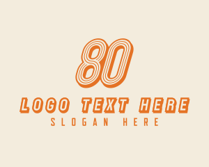 Retro Number 80 Logo