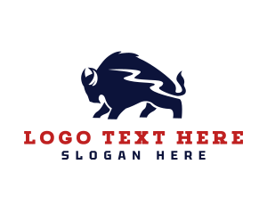 Cattle - Wild Beast Bison logo design
