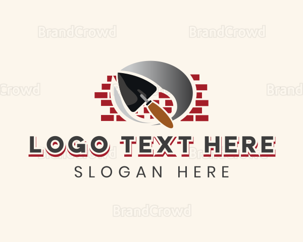 Masonry Trowel Brick Builder Logo