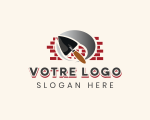 Masonry Trowel Brick Builder logo design