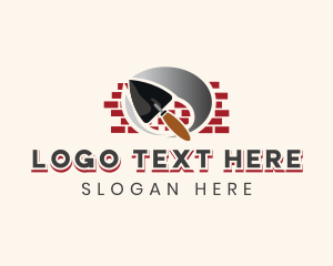 Cement - Masonry Trowel Brick Builder logo design