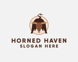 Rodeo Bull Horn logo design