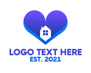 Safe At Home - Heart Shelter House logo design