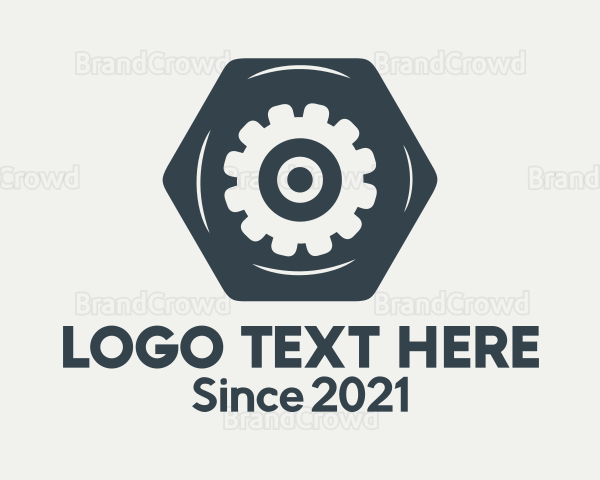 Industrial Hexagon Gear Logo