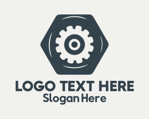 Industrial Hexagon Gear Logo