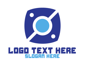 Photo Editor - Blue High Tech Surveillance logo design