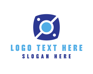 Blue High Tech Surveillance logo design