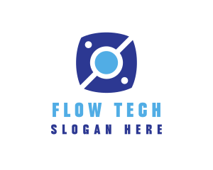 Blue High Tech Surveillance logo design