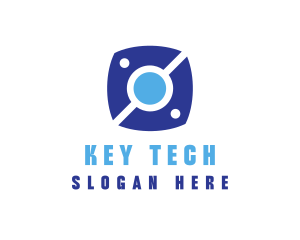 Blue High Tech Surveillance logo design