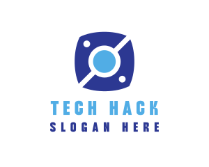 Blue High Tech Surveillance logo design