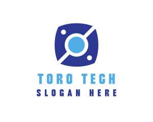 Blue High Tech Surveillance logo design