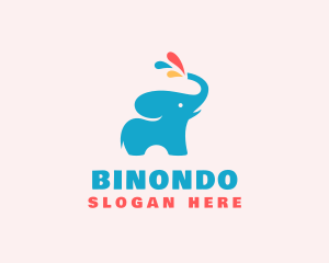 Baby Brand - Elephant Paint Animal logo design