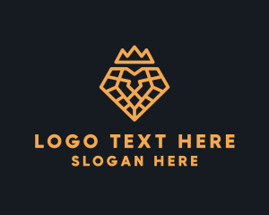 Investor - Geometric Lion Crown logo design