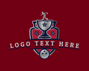 League - Bowling Champion Trophy logo design