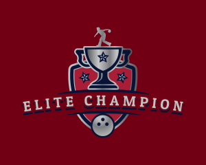 Bowling Champion Trophy logo design
