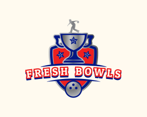 Bowling Champion Trophy logo design