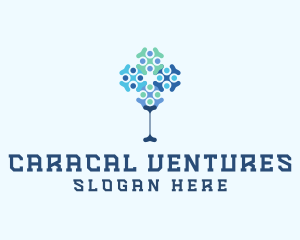 Molecule Tree Tech Venture logo design