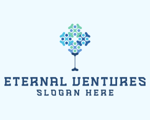 Molecule Tree Tech Venture logo design