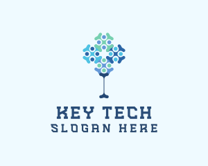 Molecule Tree Tech Venture logo design