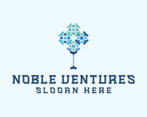 Molecule Tree Tech Venture logo design