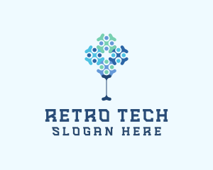 Molecule Tree Tech Venture logo design