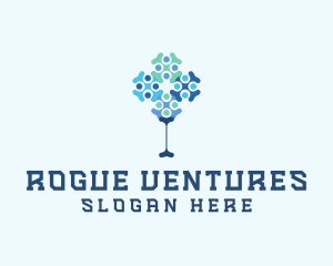 Molecule Tree Tech Venture logo design