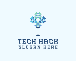 Molecule Tree Tech Venture logo design