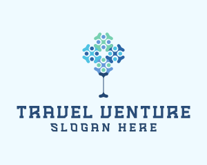 Molecule Tree Tech Venture logo design