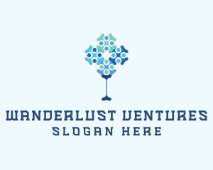 Molecule Tree Tech Venture logo design