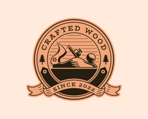 Handyman Wood Planer Carpentry logo design