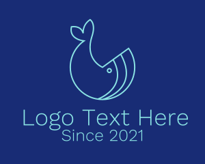 Nature Conservation - Minimalist Whale Animal logo design