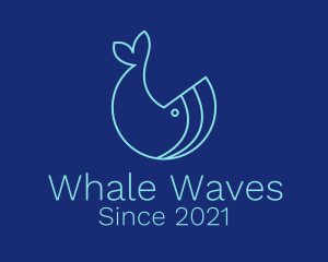 Whale - Minimalist Whale Animal logo design