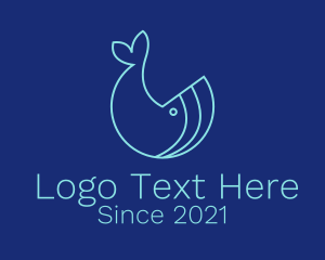 Whale - Minimalist Whale Animal logo design