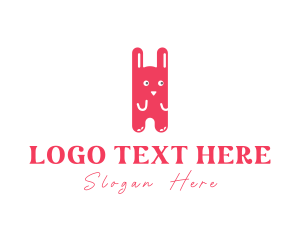 Vegan - Cute Rabbit Cartoon logo design