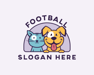 Kitten & Dog Pet Care Logo