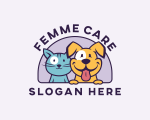 Kitten & Dog Pet Care logo design