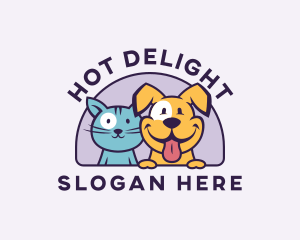 Kitten & Dog Pet Care logo design