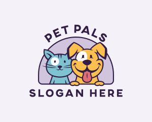 Kitten & Dog Pet Care logo design