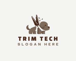 Trim - Dog Grooming Scissors logo design