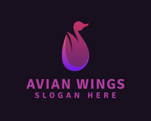Avian Bird Wings logo design