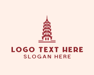 Architect - Pagoda Architecture Building logo design