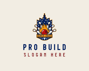 Bowling Alley Building logo design