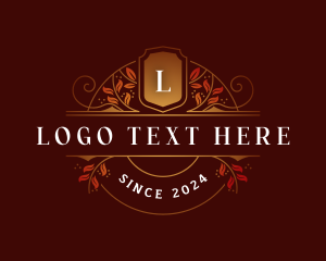 Elegant Nature Wreath Logo