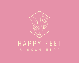 Feet - Floral Nude Nature logo design